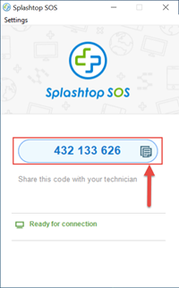 Splashtop SOS screen